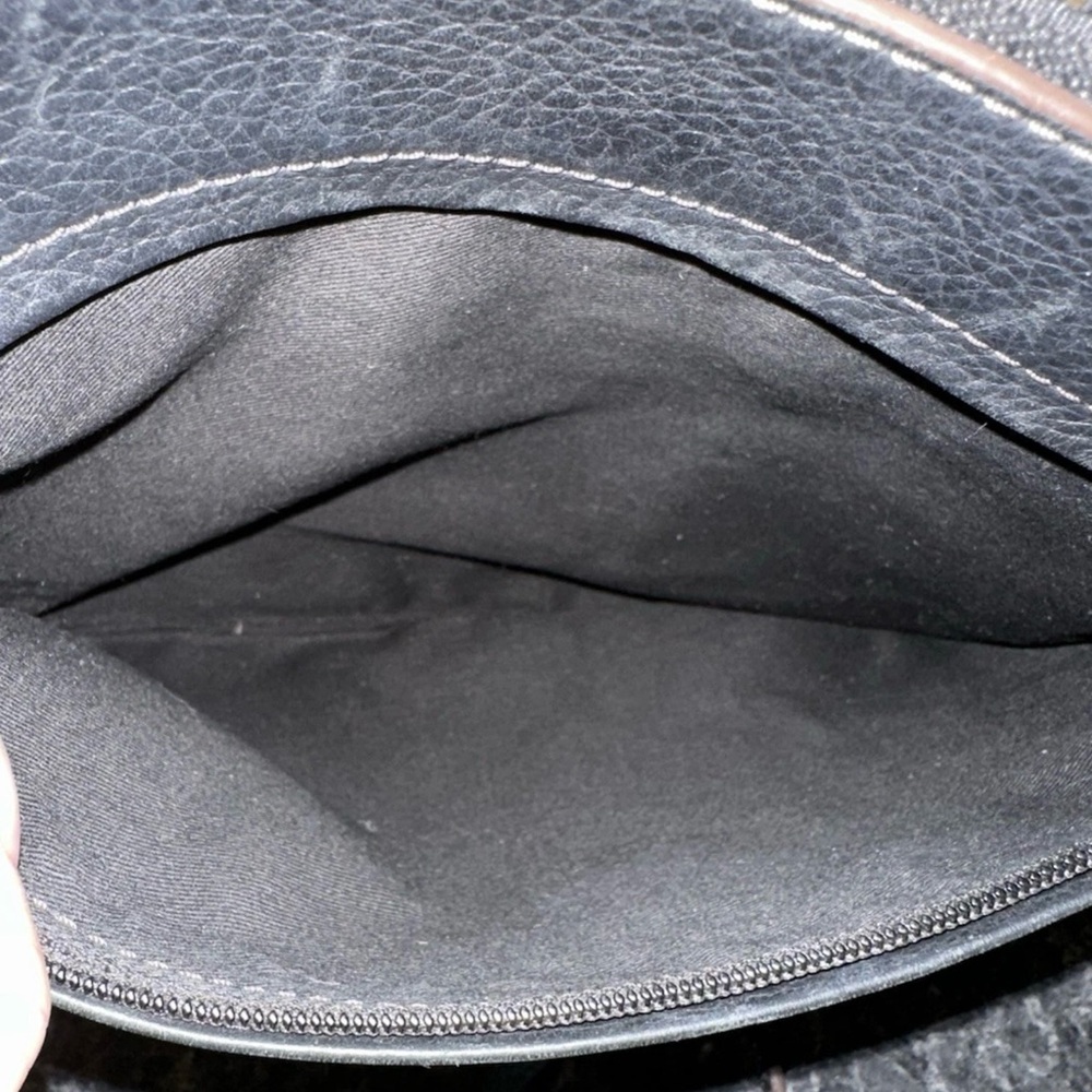 Fossil Pebbled Leather Black Crossbody Bag w/ Tassel Pull - Picture 12 of 14
